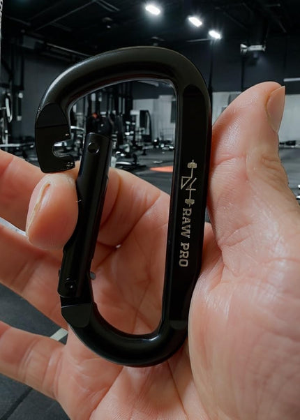 Heavy-Duty Black Carabiner Clips (2-Pack)