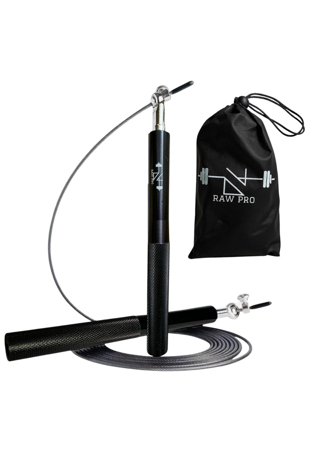 DanRaw Pro Jump Rope, Skipping Rope for Boxing, Fitness, Speed Rope, Adjustable Workout Skipping Rope for Men, Women, Boys, Girls, Side Mounted Easy Adjust, Aluminium Handle, Steel Wire