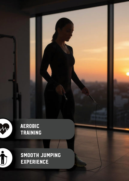 DanRaw Pro Jump Rope, Skipping Rope for Boxing, Fitness, Speed Rope, Adjustable Workout Skipping Rope for Men, Women, Boys, Girls, Side Mounted Easy Adjust, Aluminium Handle, Steel Wire