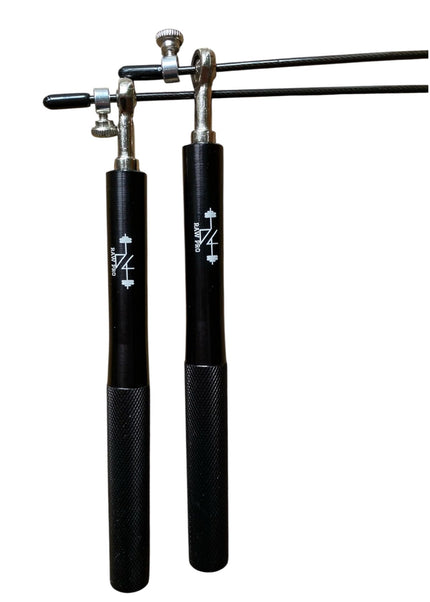 DanRaw Pro Jump Rope, Skipping Rope for Boxing, Fitness, Speed Rope, Adjustable Workout Skipping Rope for Men, Women, Boys, Girls, Side Mounted Easy Adjust, Aluminium Handle, Steel Wire