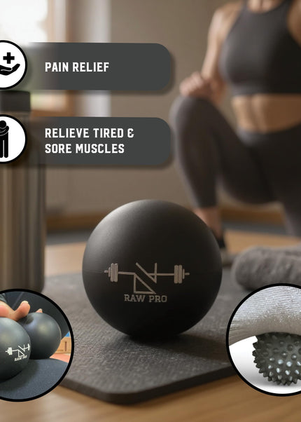 Massage Balls Set of 3 Spiked, Smooth and Peanut