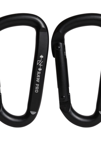Heavy-Duty Black Carabiner Clips (2-Pack)