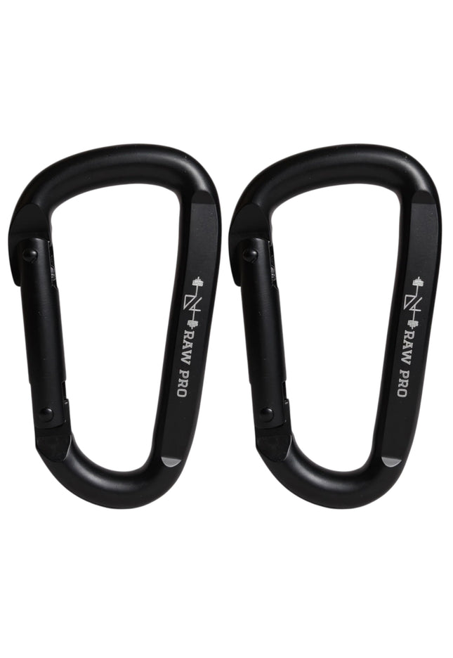 Heavy-Duty Black Carabiner Clips (2-Pack)