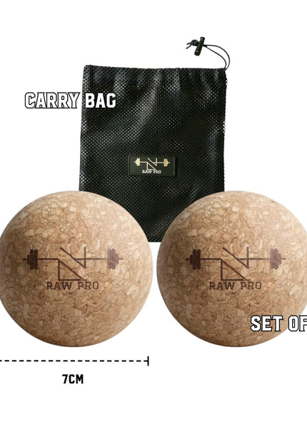 Cork Massage Balls Set of 2 7cm