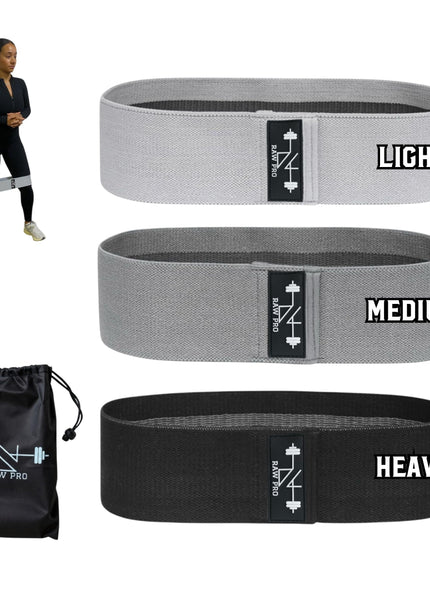 Fabric Booty Bands Set of 3 with Fabric Carry Bag