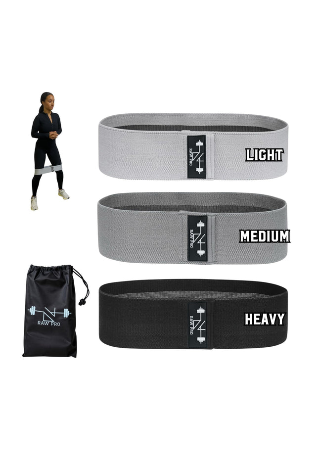 Fabric Booty Bands Set of 3 with Fabric Carry Bag