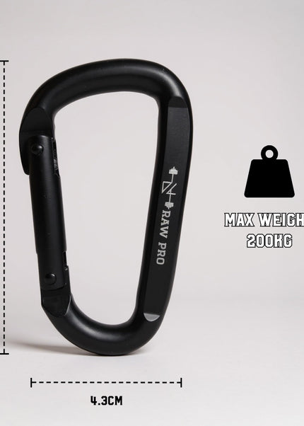 Heavy-Duty Black Carabiner Clips (2-Pack)