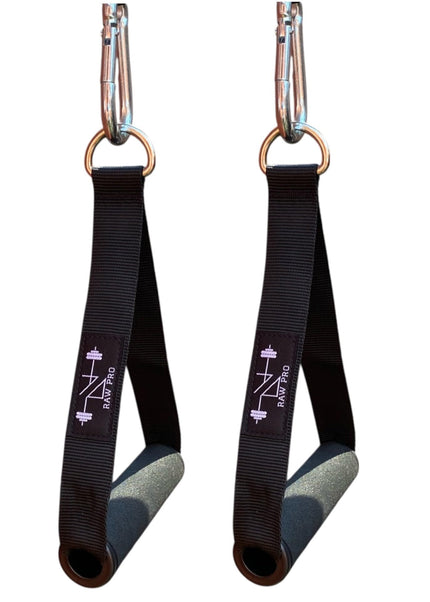Gym Cable Machine Handles (Set of 2) and Carabiners