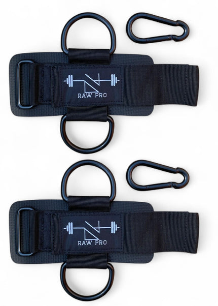 Pair Padded Wrist Cuffs with D-Ring and Carabiners