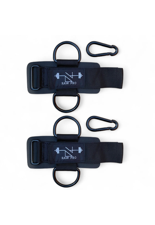 Pair Padded Wrist Cuffs with D-Ring and Carabiners