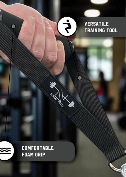 Gym Cable Machine Handles (Set of 2) and Carabiners