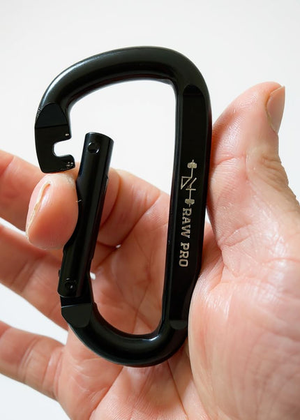 Heavy-Duty Black Carabiner Clips (2-Pack)